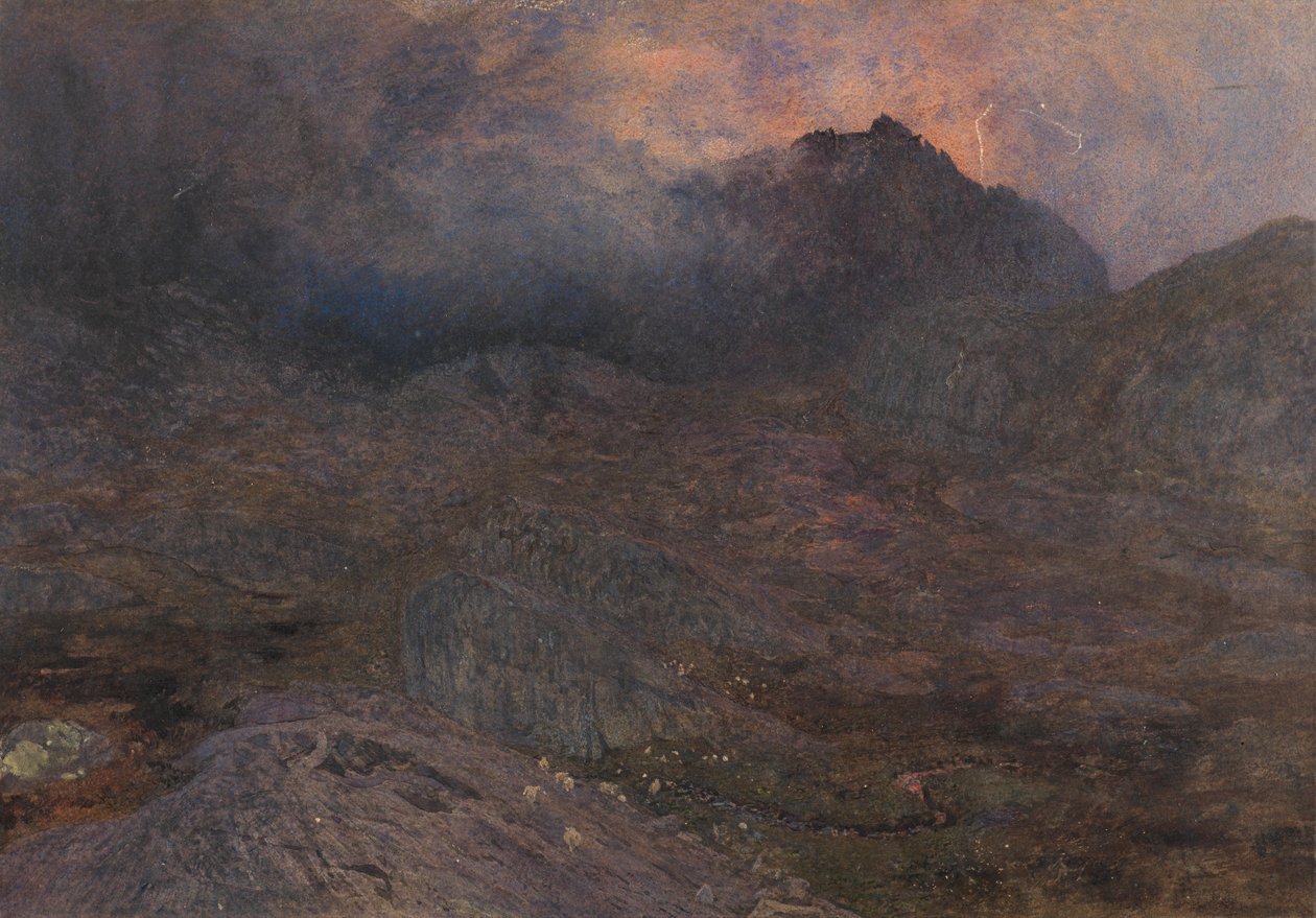 Can Torfaen, c.1857 (gövde renginde ve çizikli klozet) by Alfred William Hunt