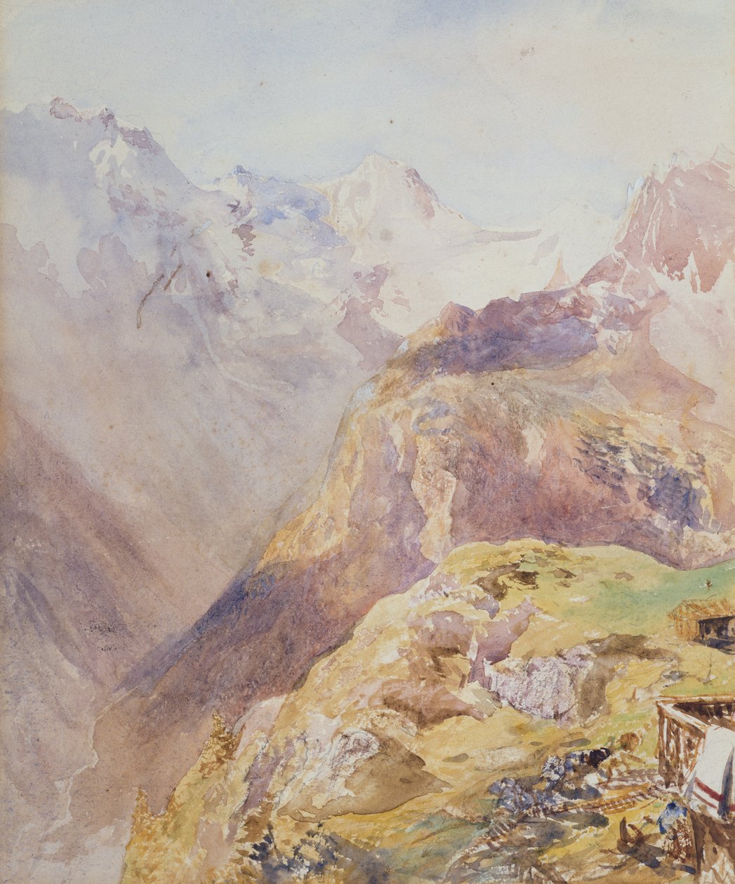 Mürren'den Lauterbrunnen Vadisi by Alfred William Hunt