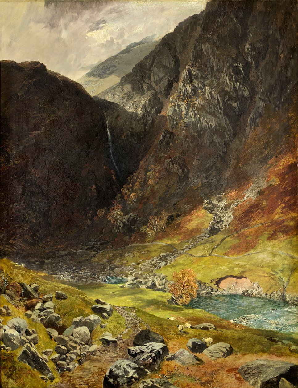 Styhead Geçidi, Borrowdale, 1854 by Alfred William Hunt