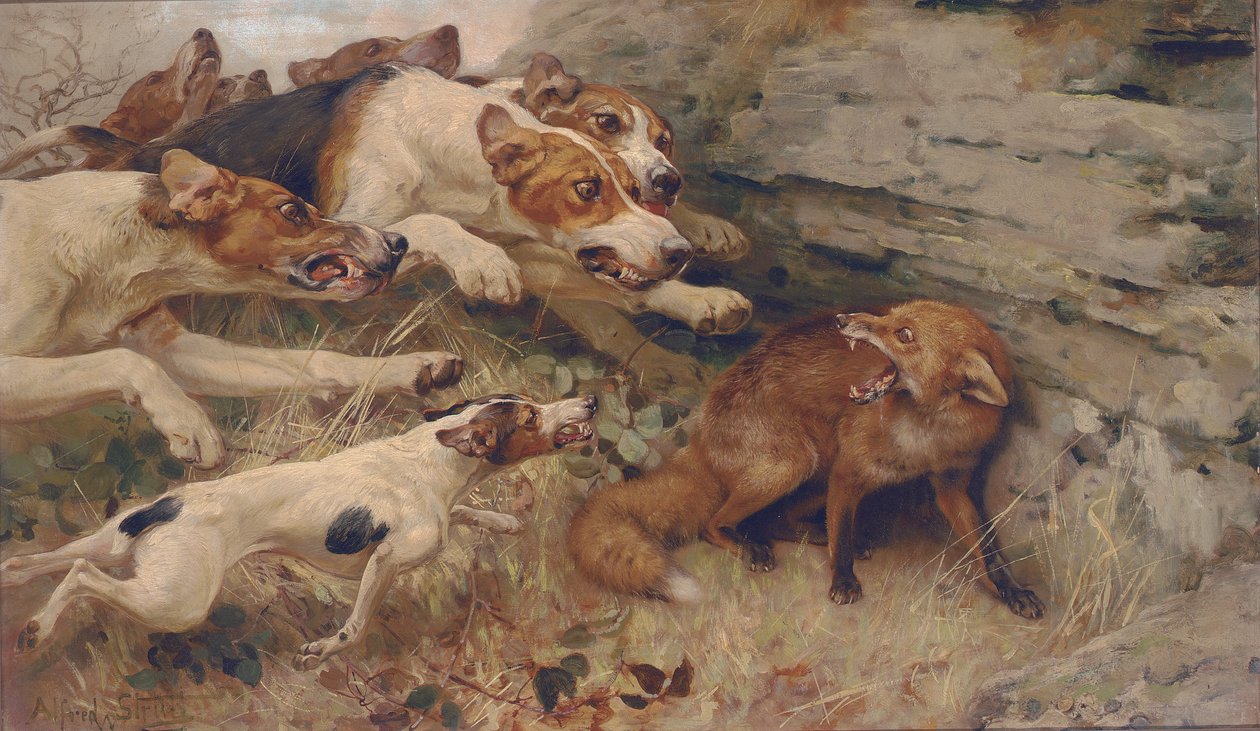 "En kötüsünü yap" by Alfred William Strutt