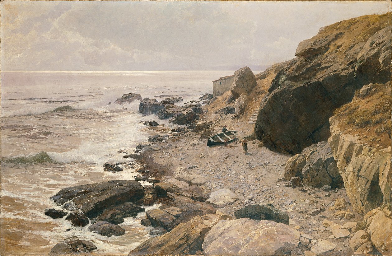 Riviera'da (kayalık sahil) by Alfred Zoff