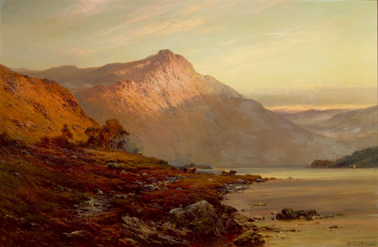 Balmoral yakınlarındaki Dhu Loch (tuval üzerine yağlı boya) by Alfred de Breanski
