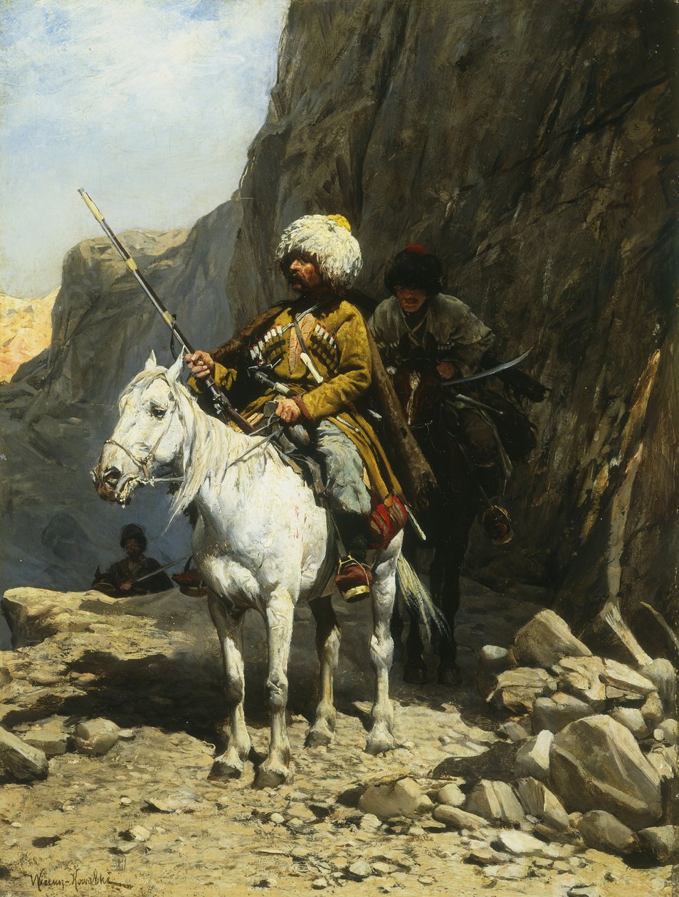 Kazak by Alfred von Wierusz-Kowalski