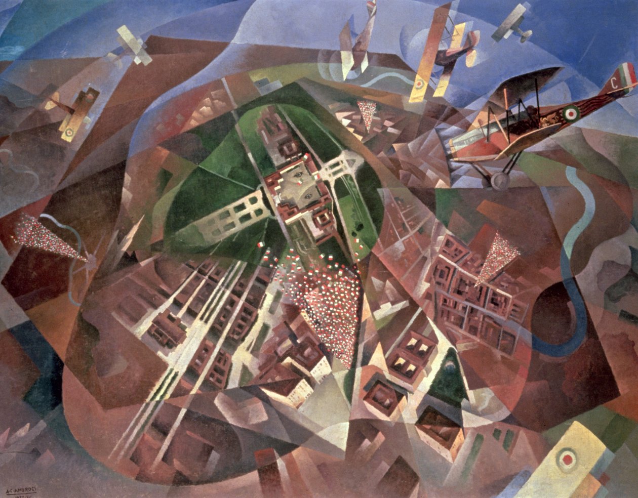 Viyana Üzerinde Uçuş, 1933 by Alfredo G. Ambrosi