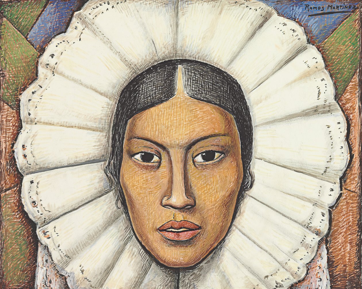 Tehuana, 1930 dolayları (kağıt üzerine guaj ve pastel boya) by Alfredo Ramos Martinez
