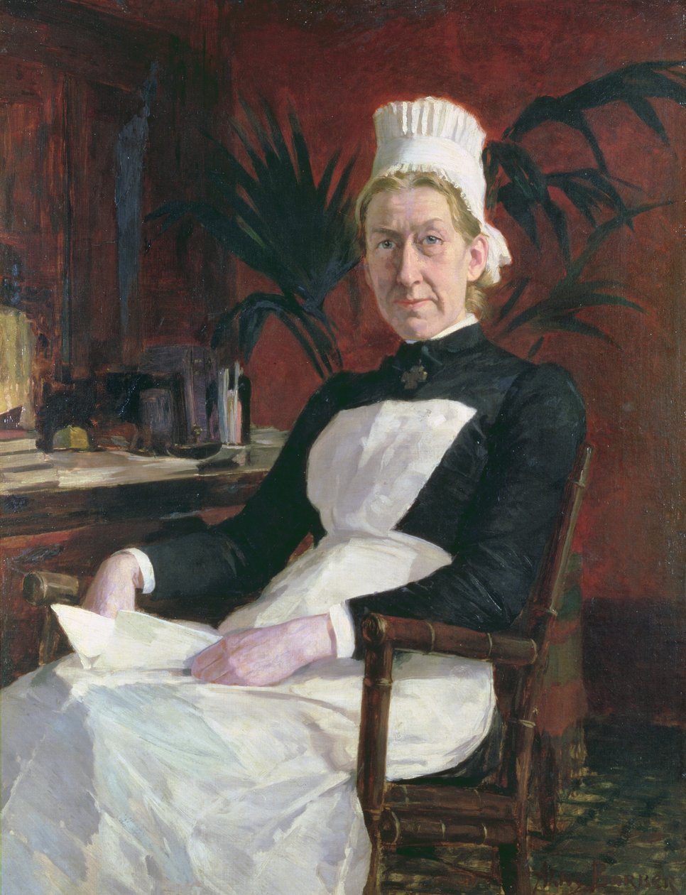 Alice Fisher, Başhemşire (tuval üzerine yağlı boya) by Alice Barber Stephens