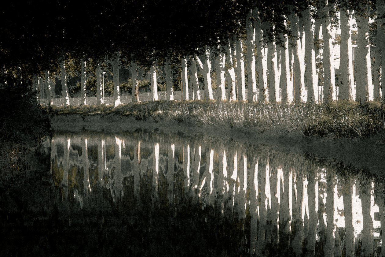 Rendering, 2018 (elle yeniden boyanmış fotoğraf) by Alice Gur-Arie