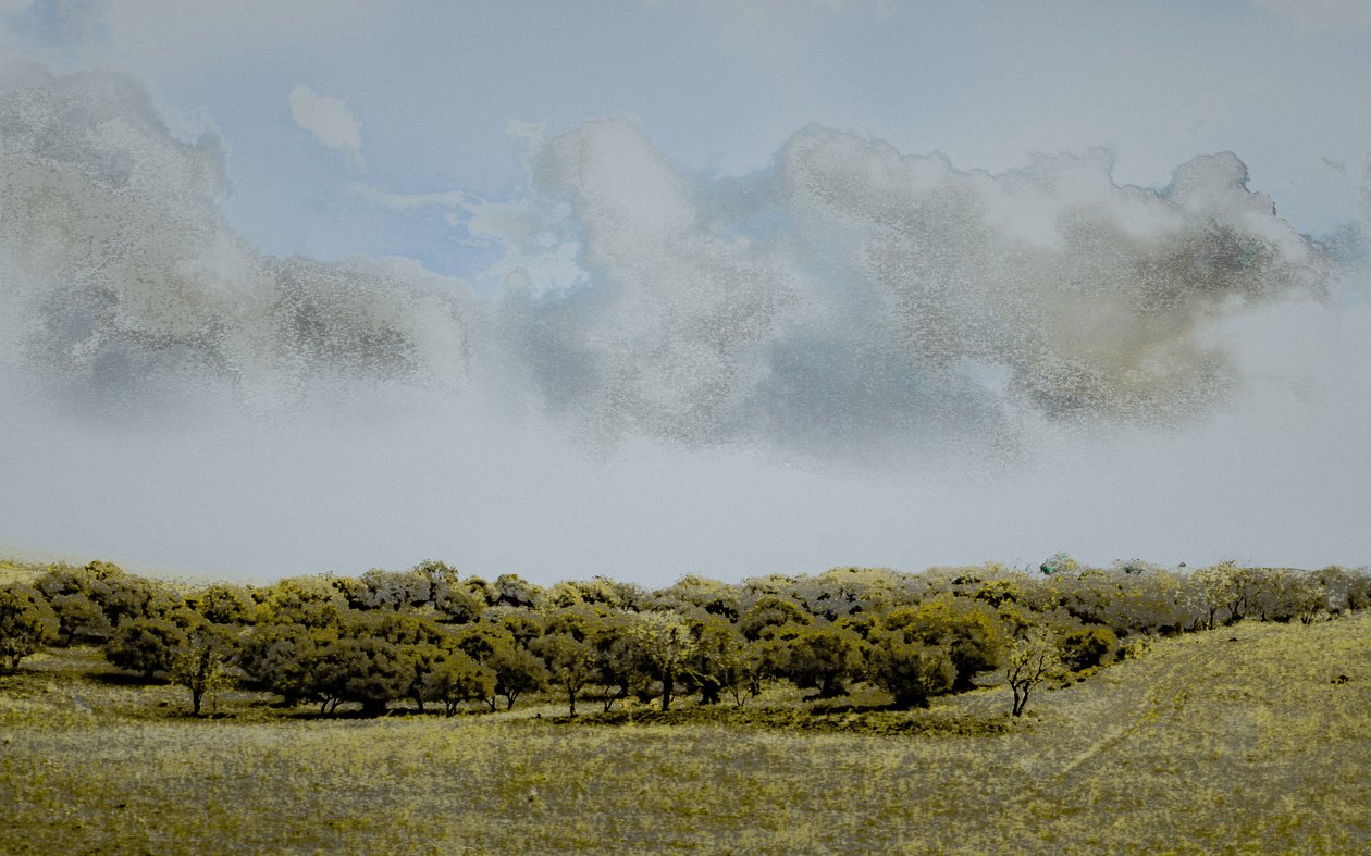 Sicilya Öğleden Sonrası, 2018 (elle yeniden boyanmış fotoğraf) by Alice Gur-Arie