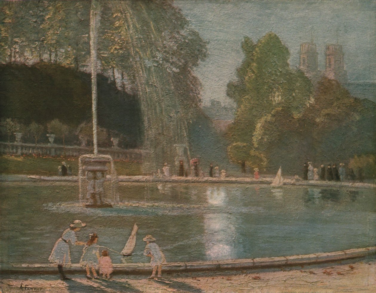 La Fontaine, 19. yüzyılın sonu - 20. yüzyılın başı, 1930 doları. by Alice Maud Fanner