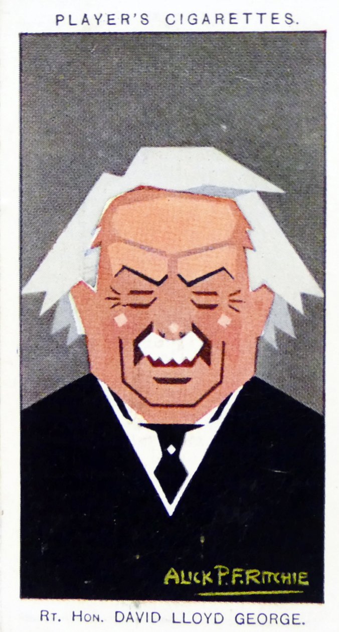1926 Oyuncunun sigara kartını gösteren: David Lloyd George by Alick Penrose Forbes Ritchie