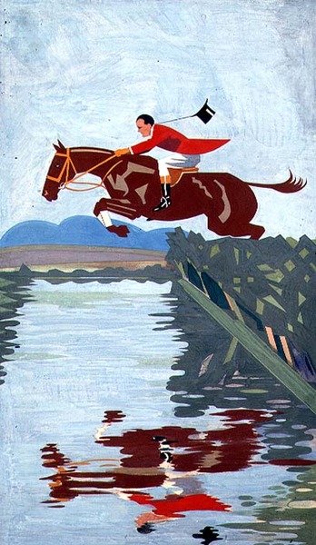Su Atlama (kağıt üzerine guaj) by Alick Penrose Forbes Ritchie