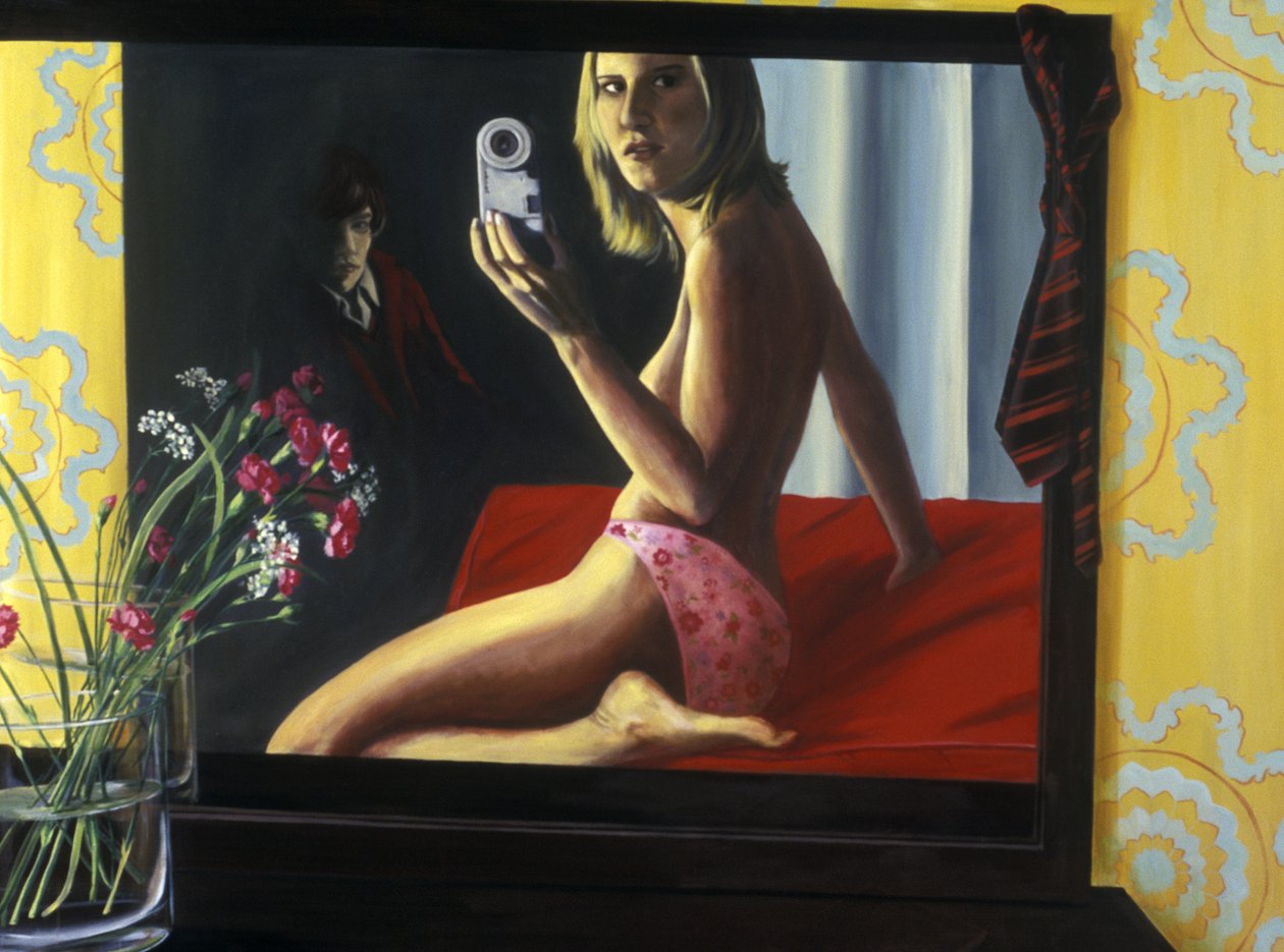 İç giyim, 2000 (tuval üzerine akrilik) by Alix Contemporary Artist Soubiran Hall