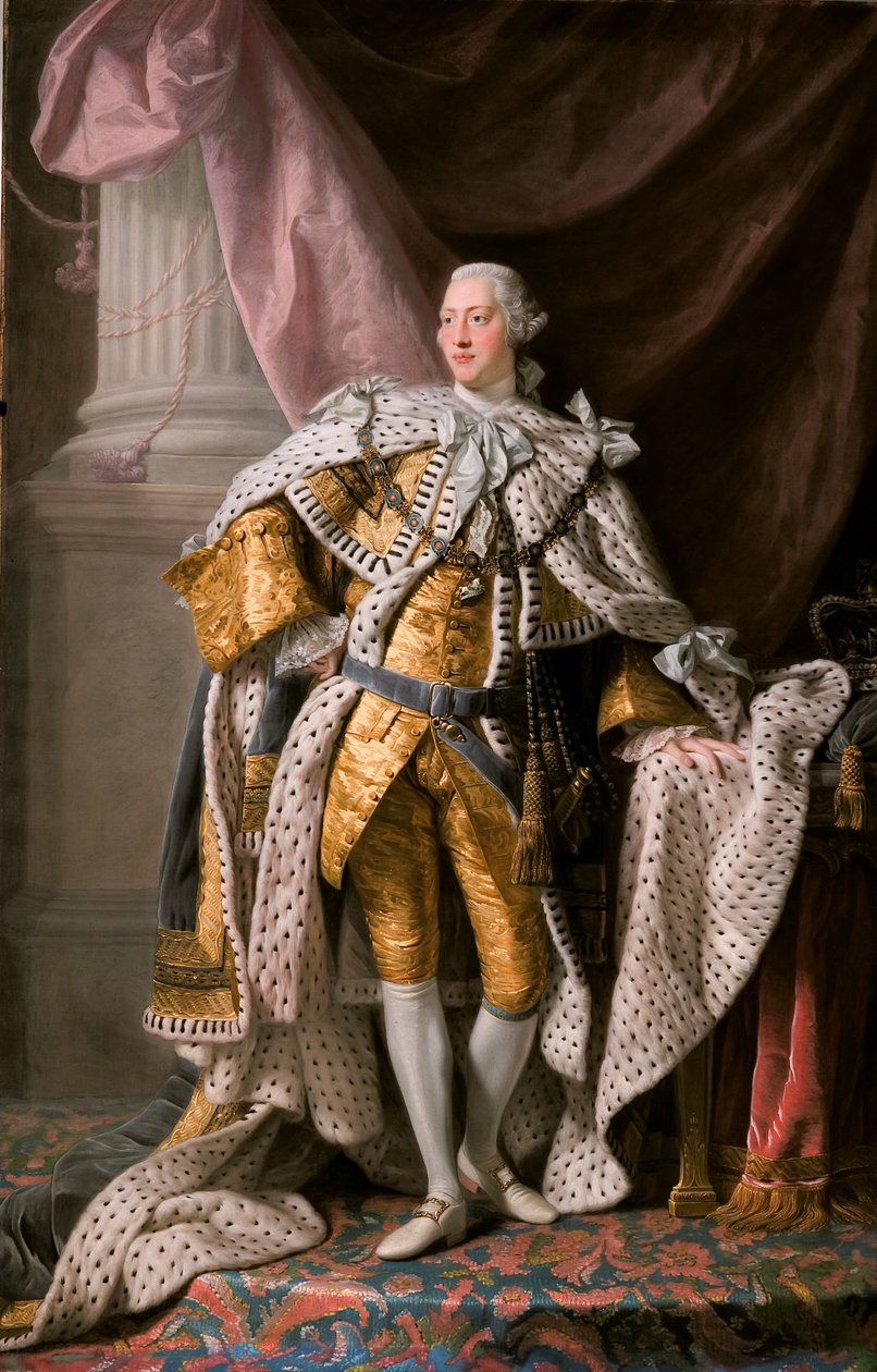 Kral George III taç giyme cübbelerinde by Allan Ramsay