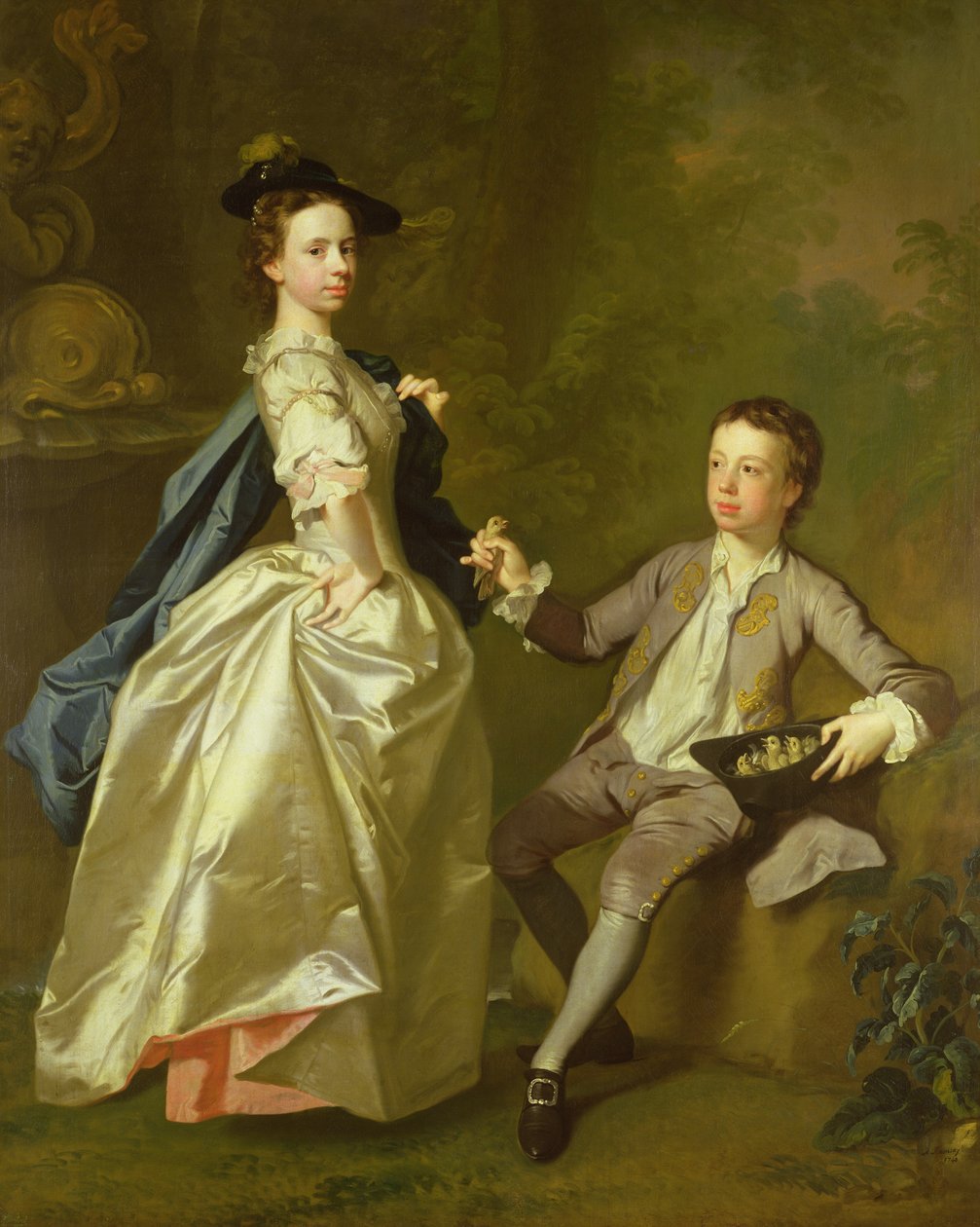 Hon. Rachel Hamilton ve kardeşi Hon. Charles Hamilton, 1740 by Allan Ramsay