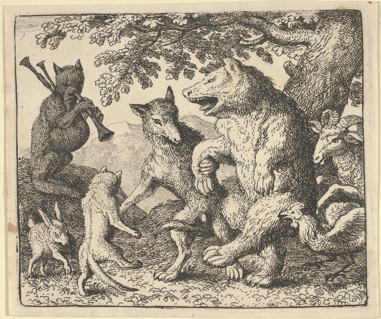 Ayı ve Kurt Onuruna Bir Parti, 1650-75. by Allart van Everdingen