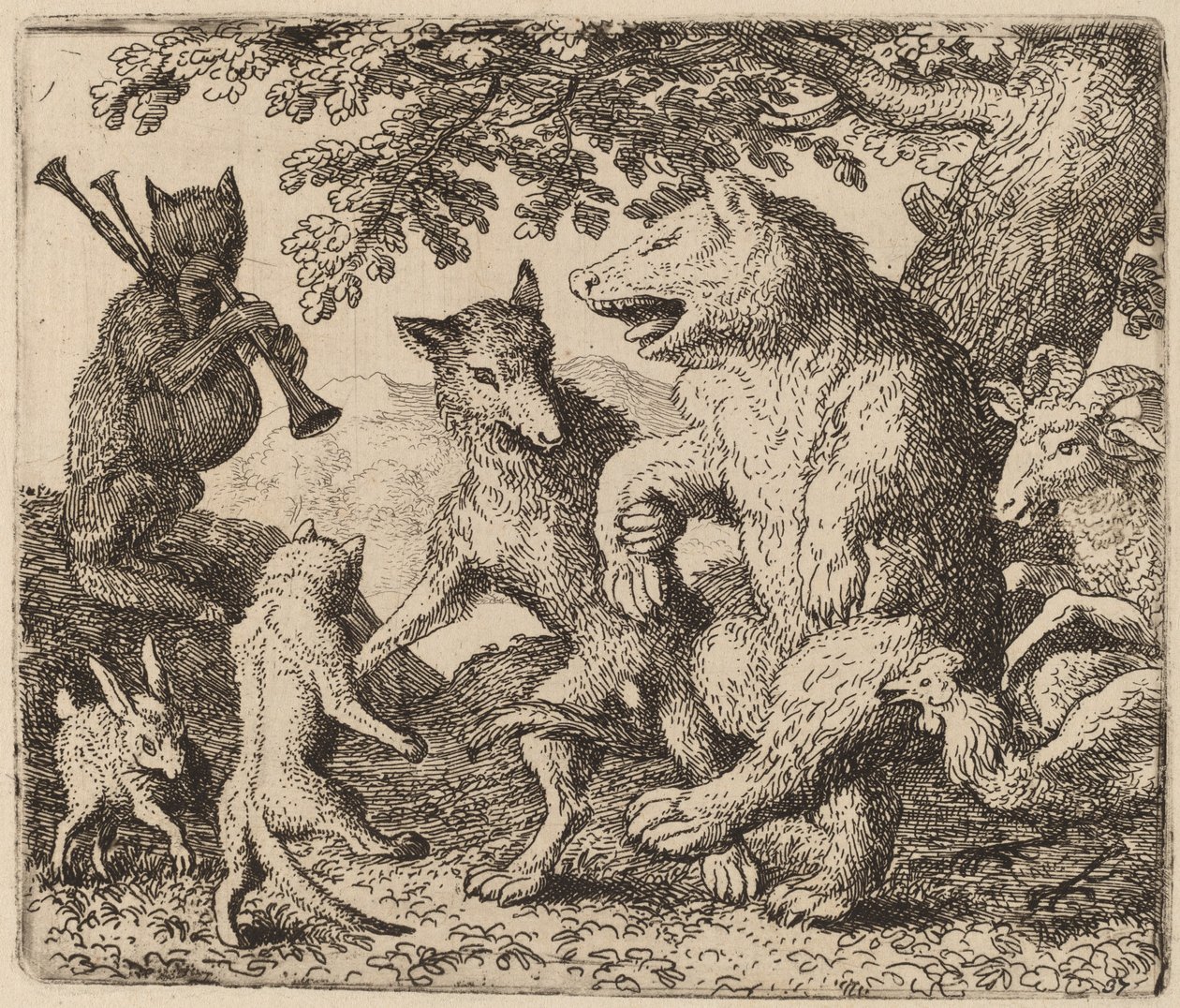 Ayı ve Kurt için Herkes Sevinir by Allart van Everdingen