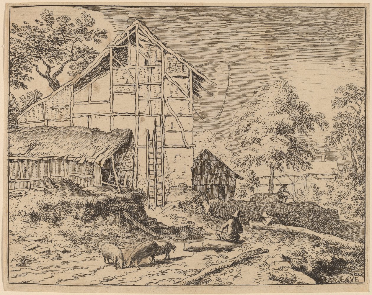 İki Merdivenli Kır Evi by Allart van Everdingen