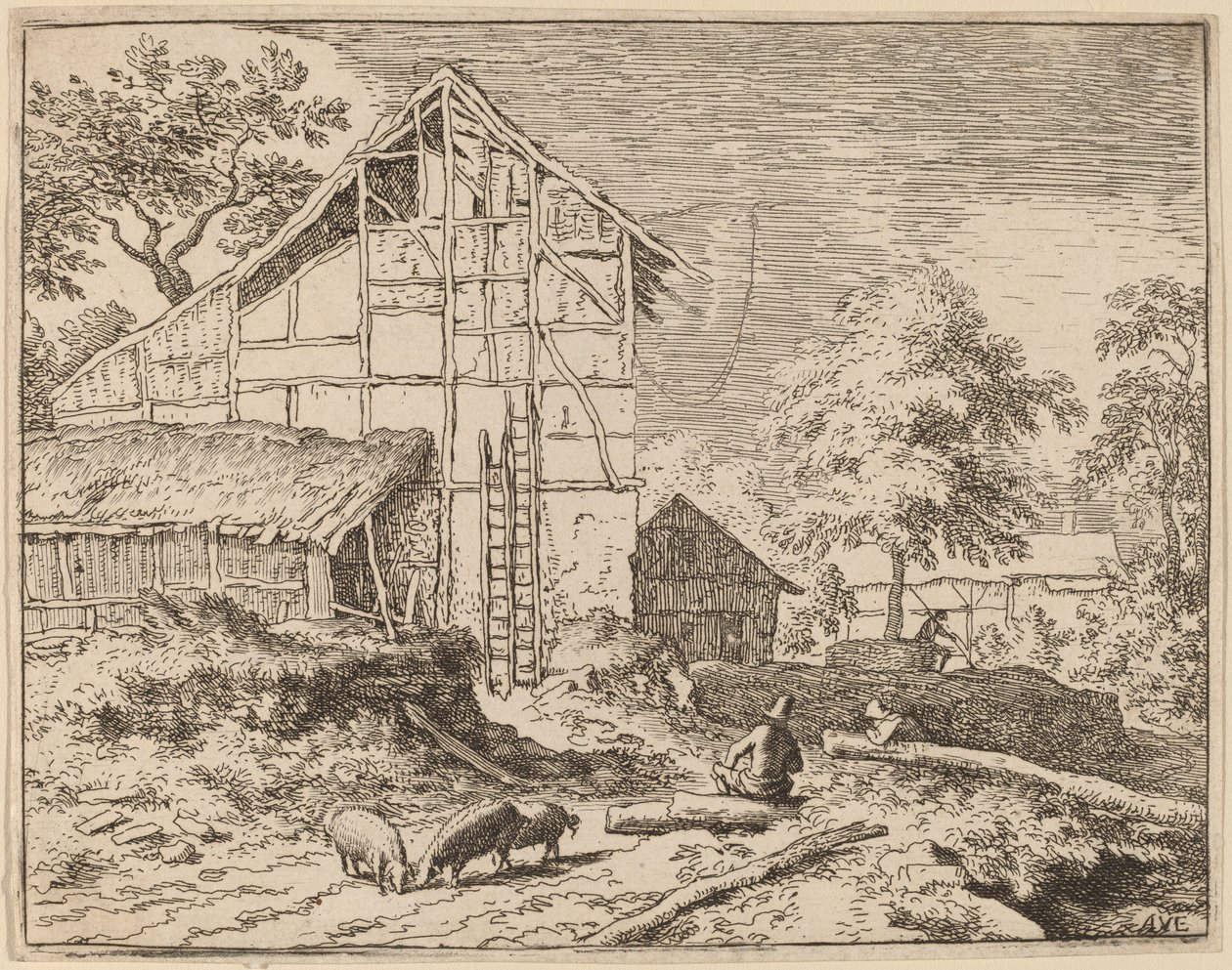 İki Merdivenli Kır Evi by Allart van Everdingen
