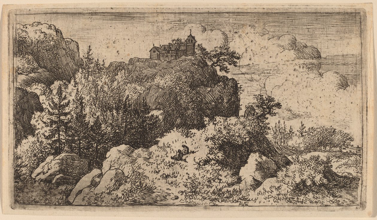 Kireçteki Köknarlar by Allart van Everdingen