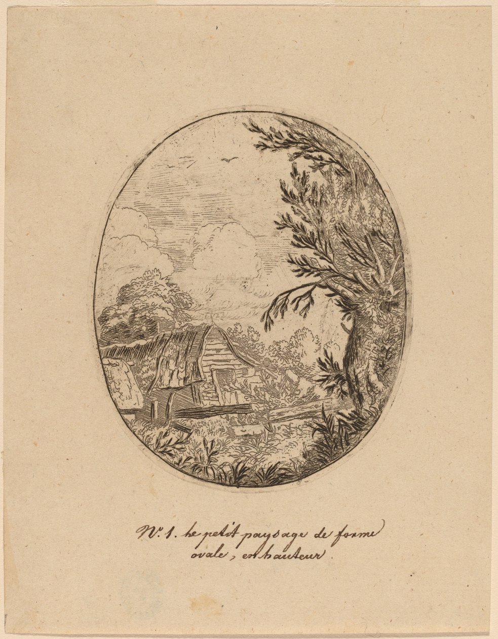 Ağaçlar Arası Hamlet, muhtemelen c. 16451656. by Allart van Everdingen