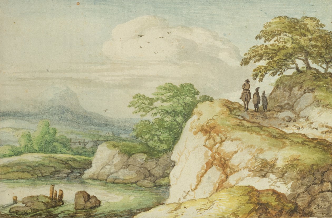 Yaylalardaki Yürüyüşçüler, c.1655 by Allart van Everdingen