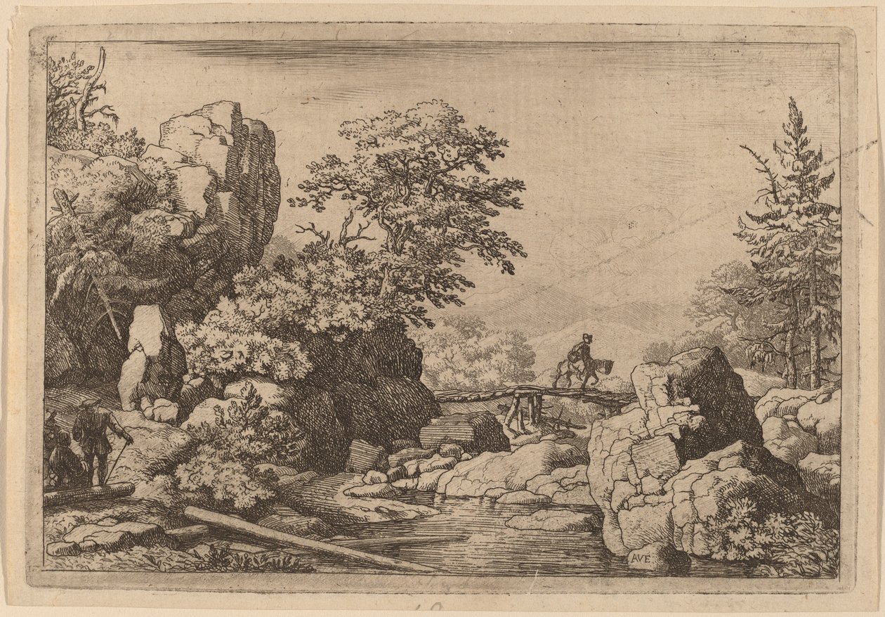 Köprüde Süvari by Allart van Everdingen