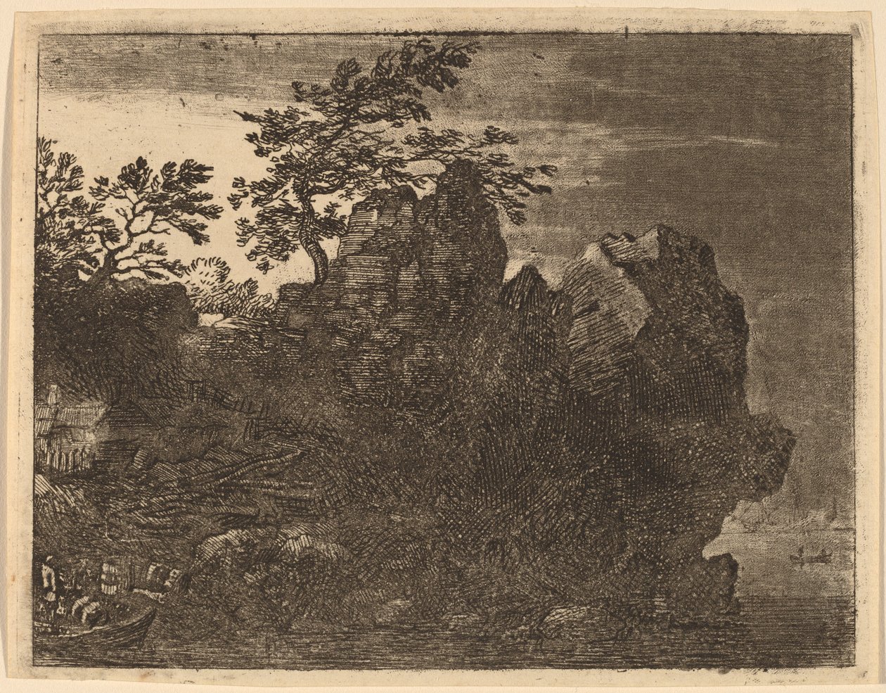Nehirdeki Büyük Kaya, muhtemelen c. 16451656. by Allart van Everdingen