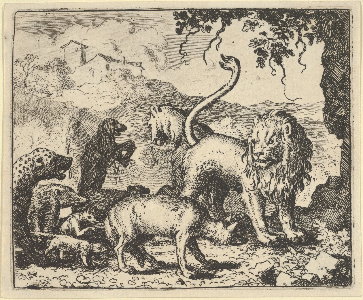 Renard, Kurt ve Çeşitli Hayvanlar Tarafından Suçlanıyor, 1650-75. by Allart van Everdingen
