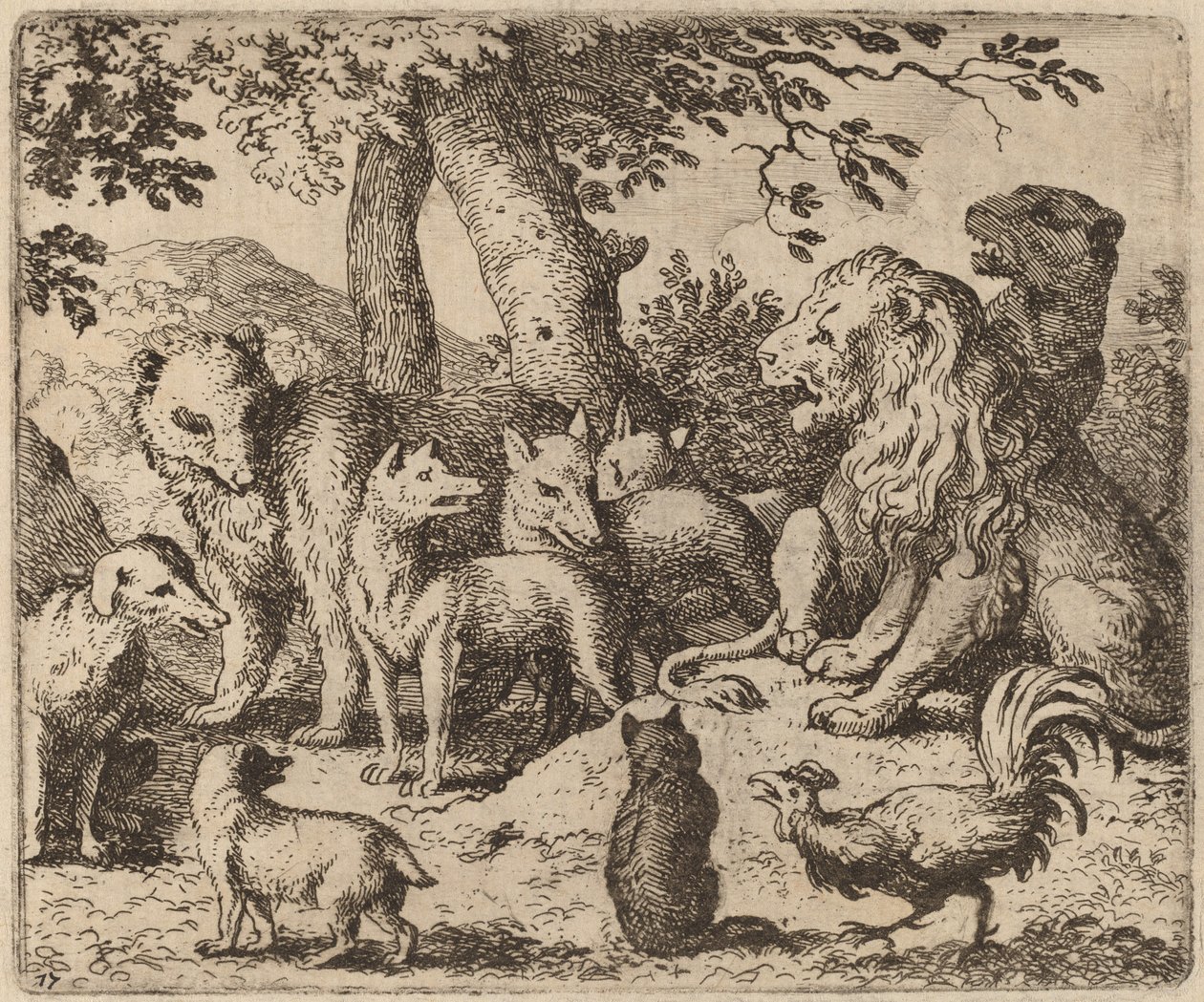 Reynard Kendini Temizlemeye Çalışıyor, muhtemelen c. 16451656. by Allart van Everdingen
