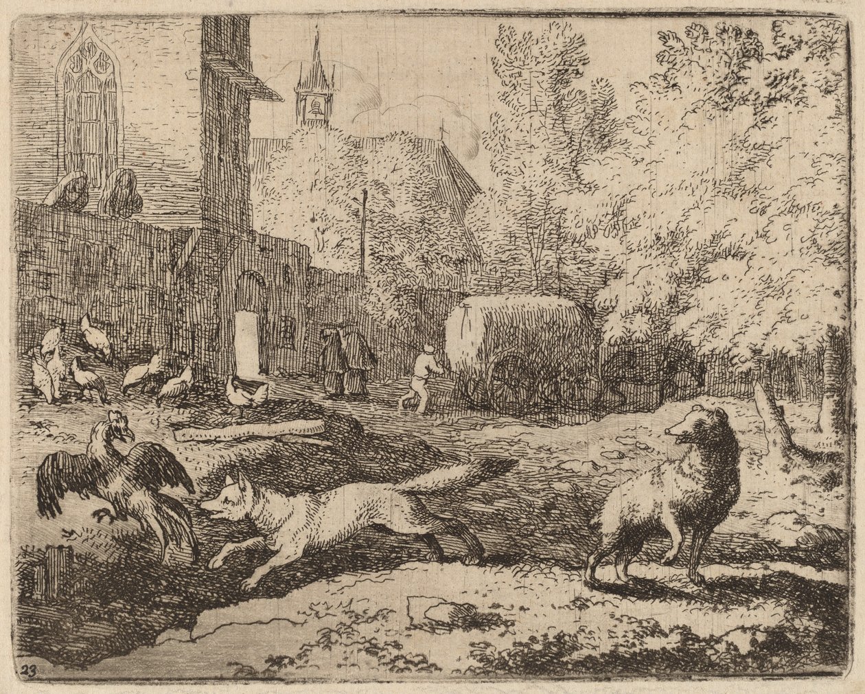 Reynard Horoz Çalmaya Çalışıyor by Allart van Everdingen