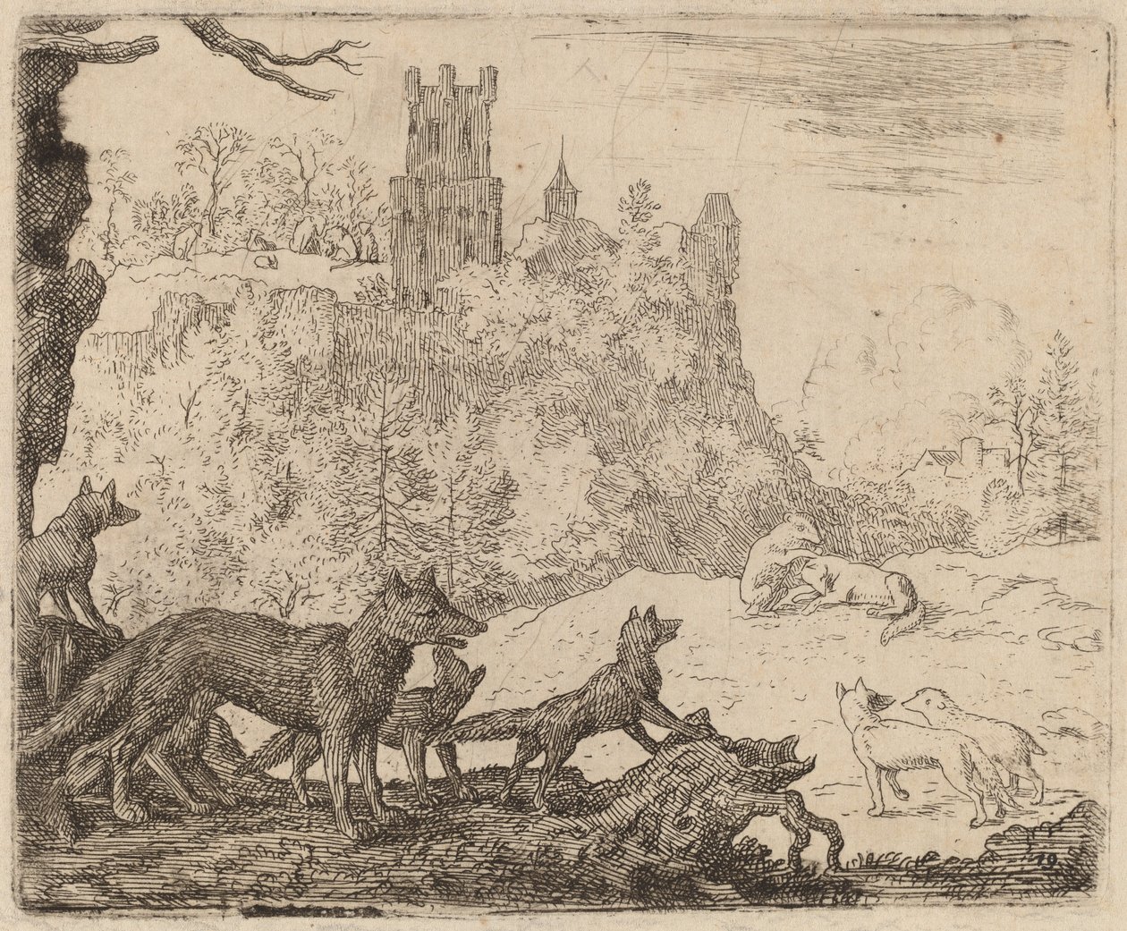 Reynard Porsuk ile Ayrılıyor, muhtemelen c. 16451656. by Allart van Everdingen