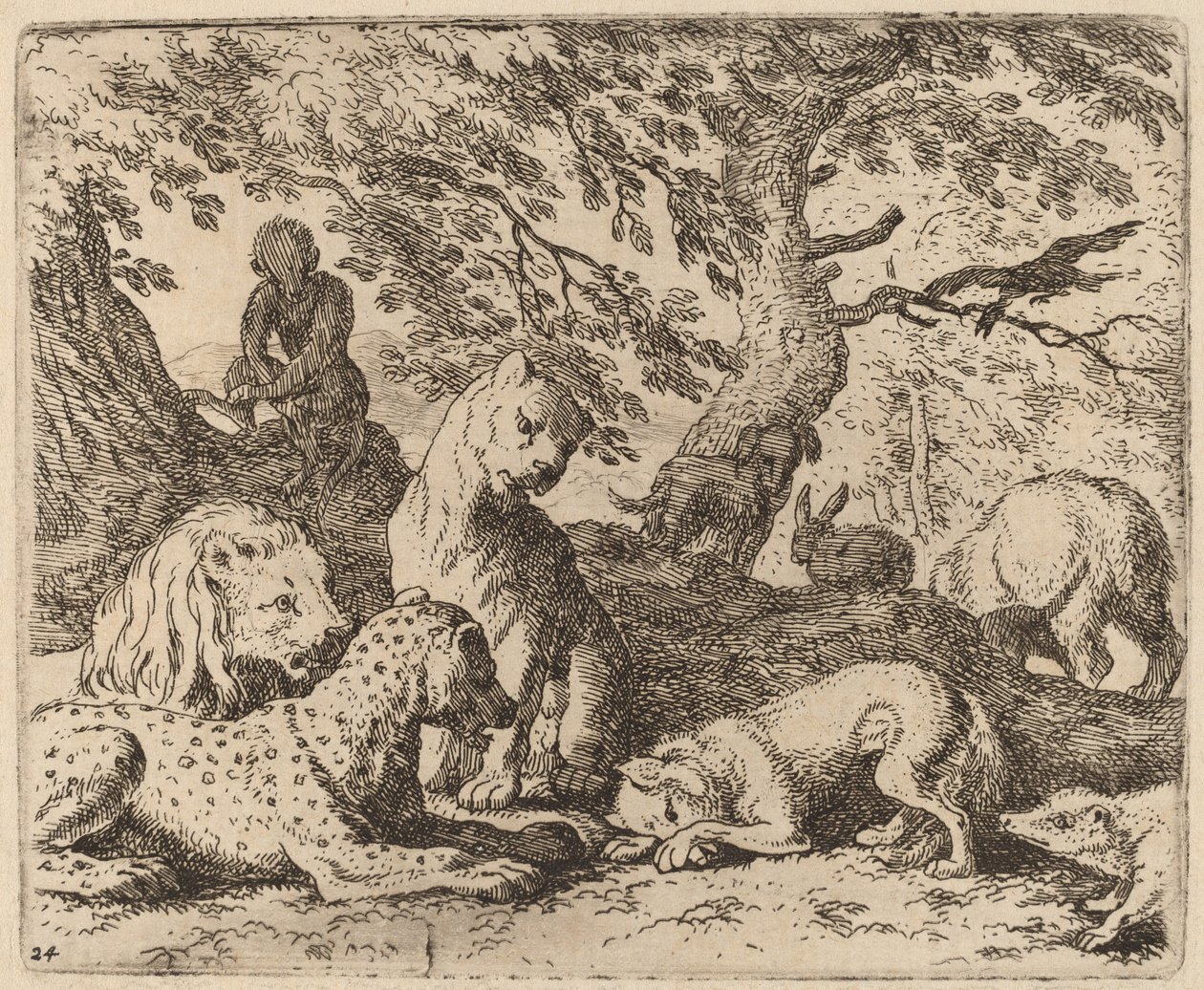 Reynard Hikâyesini Sarıyor ve Babasına Yanlış Yapıyor, muhtemelen c. 16451656. by Allart van Everdingen