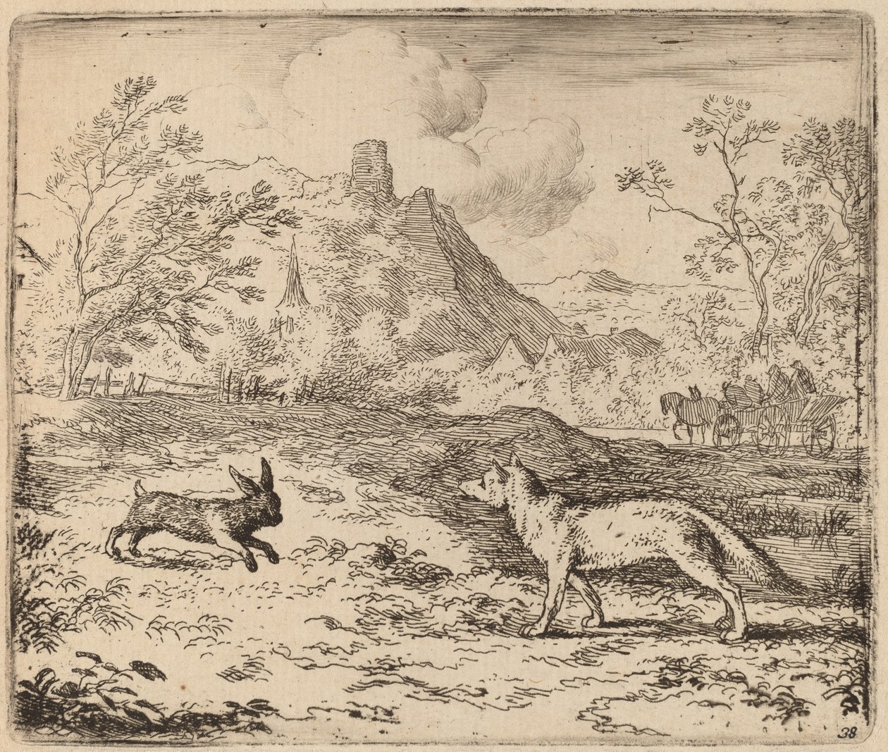 Reynard ve Tavşan by Allart van Everdingen