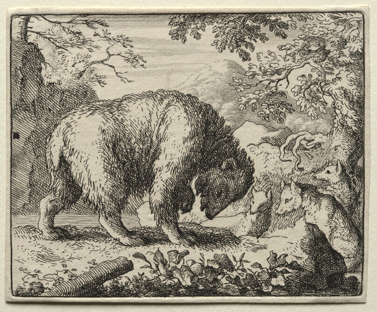 Tilki Reynard: Reynard, Ayıya Bal Vaad Ediyor. by Allart van Everdingen