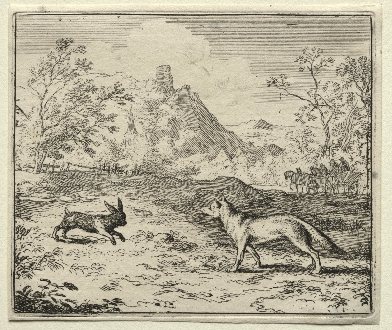 Tilki Reynard: Reynard ve Tavşan. by Allart van Everdingen