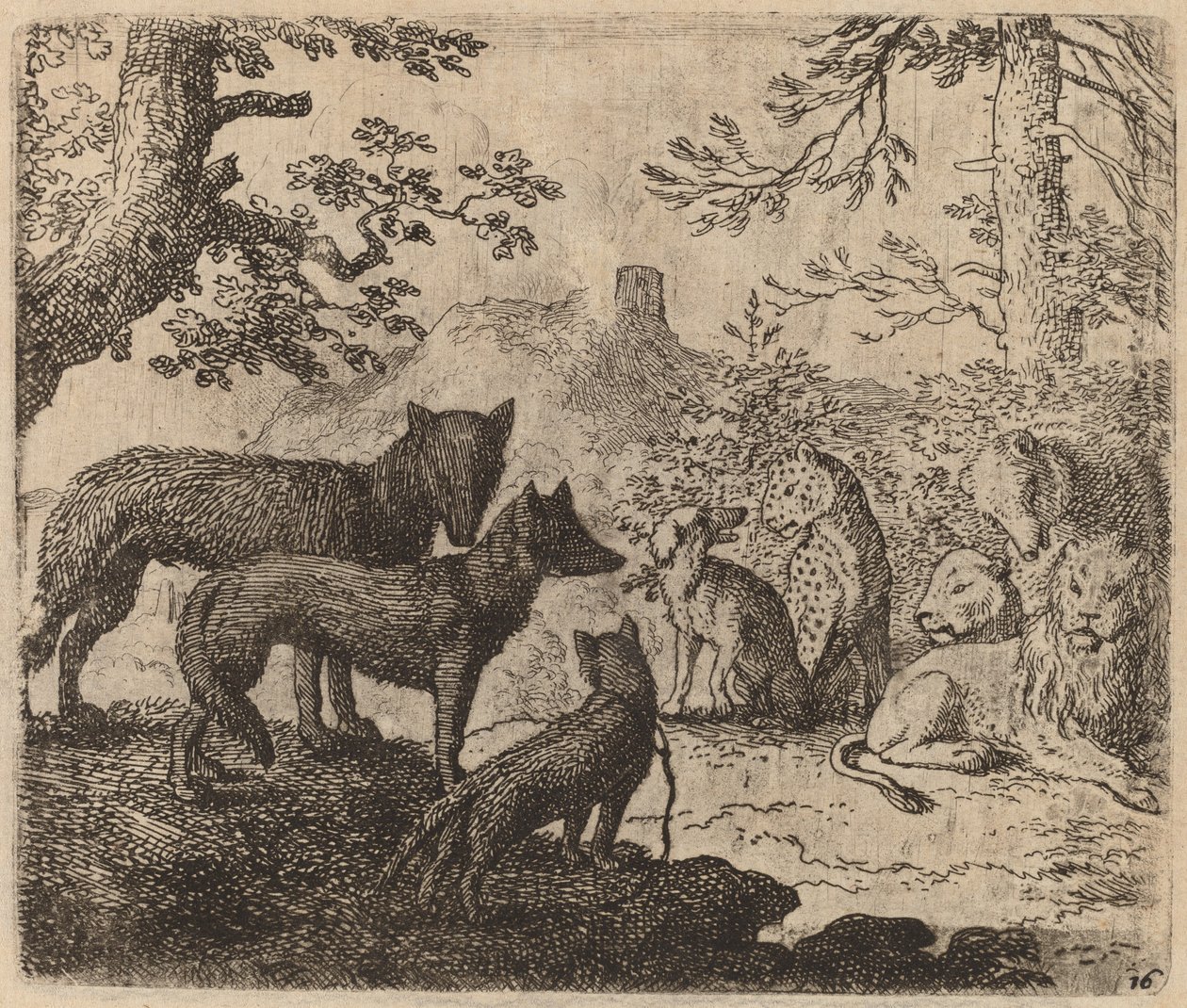 Reynard'ın Akrabaları O'nun İçin Yalvarır, muhtemelen c. 16451656. by Allart van Everdingen