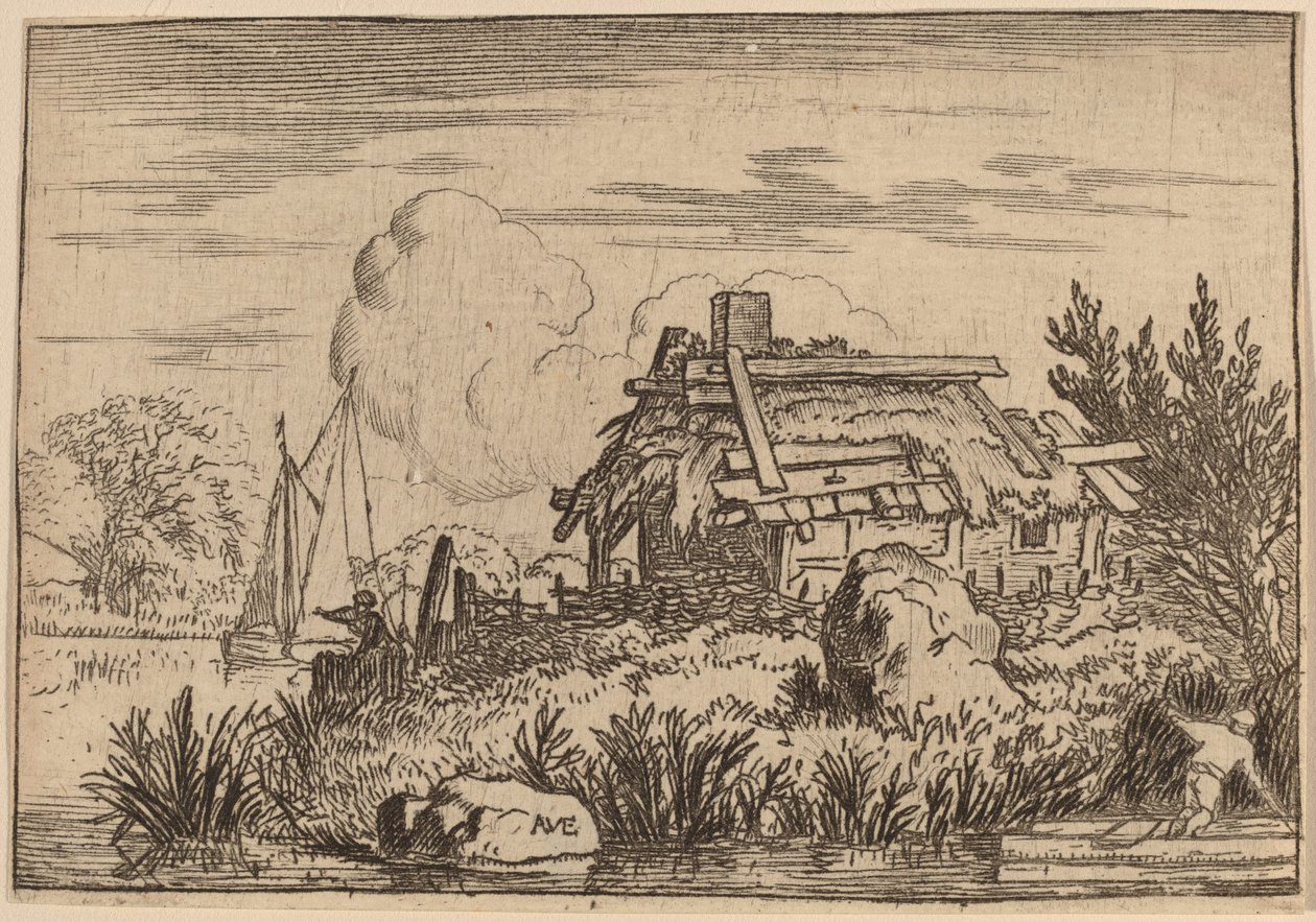 Harap Kulübe, Çevresi Su, muhtemelen c. 16451656. by Allart van Everdingen