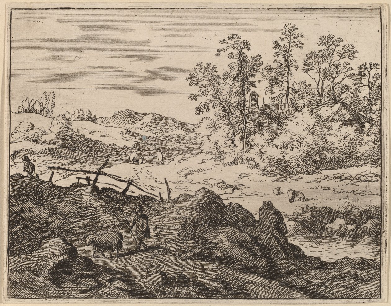 Kuzu ile Çoban, muhtemelen c. 16451656. by Allart van Everdingen