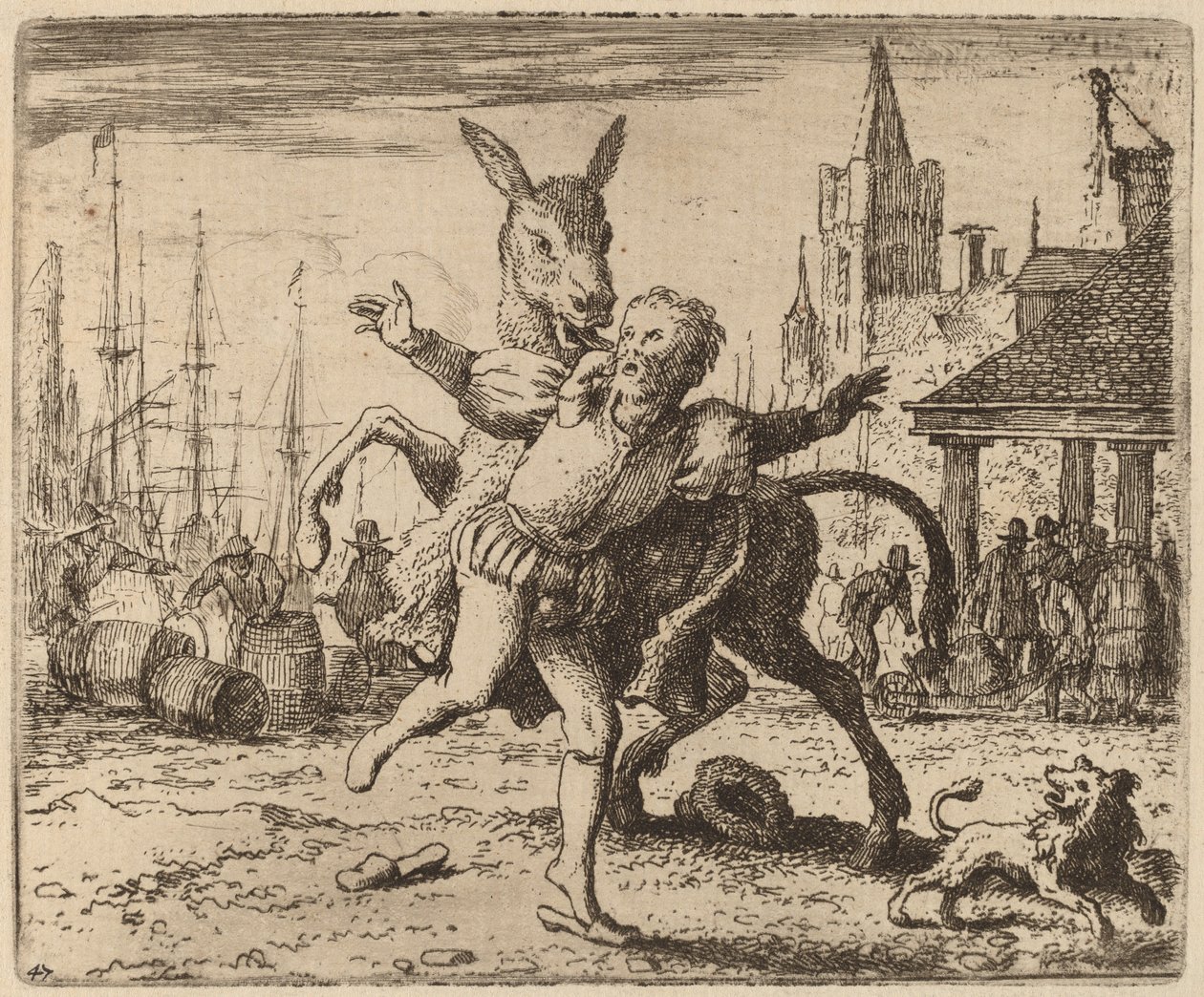 Ass ve Hound, muhtemelen c. 16451656. by Allart van Everdingen