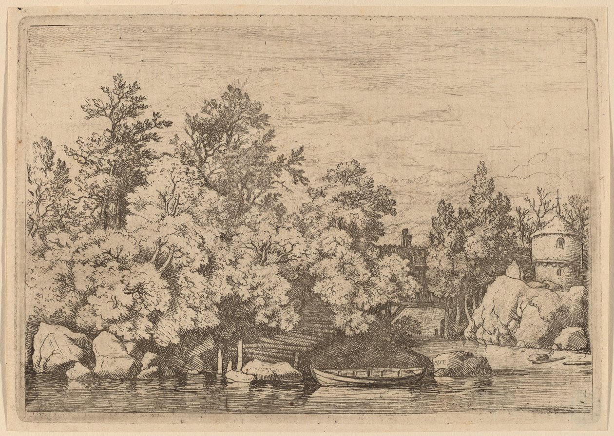 Cudgel Barajı ve Kapalı Köprü, muhtemelen c. 16451656. by Allart van Everdingen