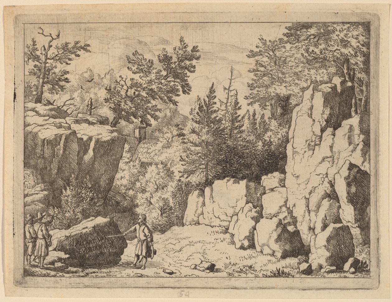 Kaya Üzerindeki Yazıt, muhtemelen c. 16451656. by Allart van Everdingen
