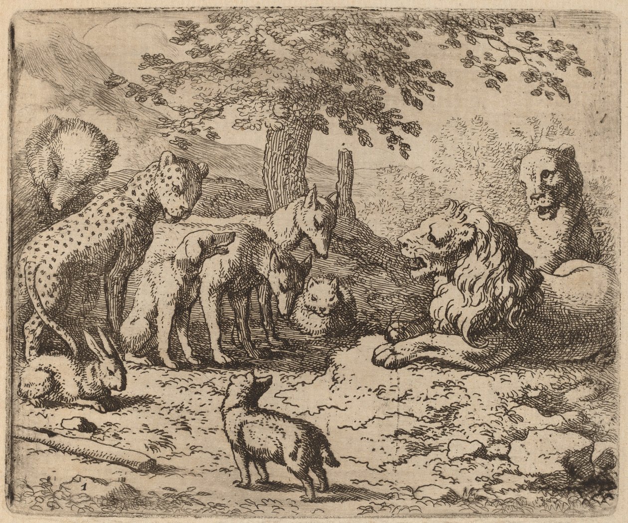 Aslan Tavsiye İstiyor, muhtemelen c. 16451656. by Allart van Everdingen