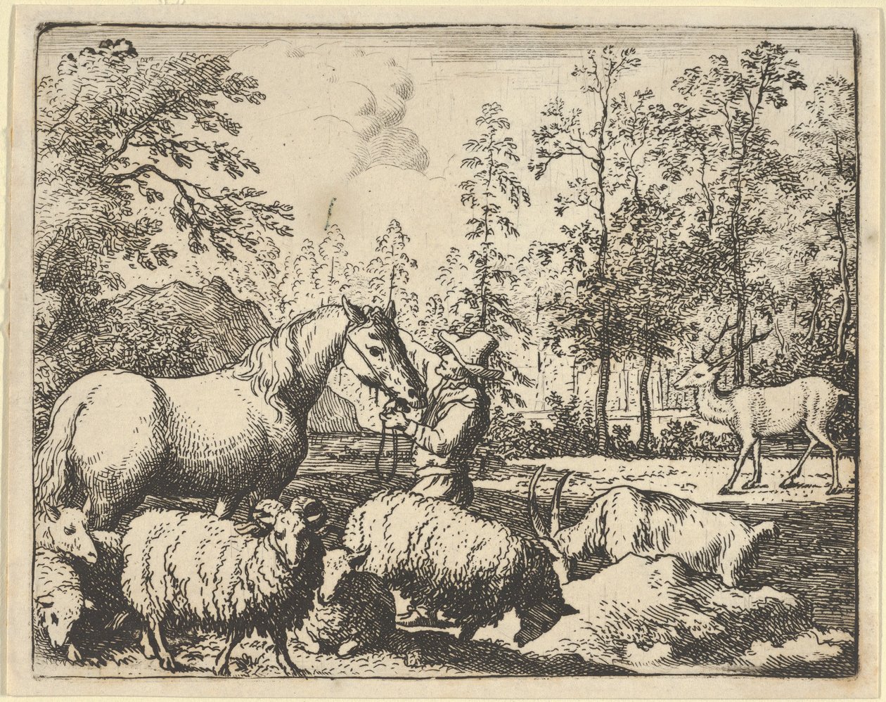 Geyikten İntikam İsteyen Atın Öyküsü, 1650-75. by Allart van Everdingen