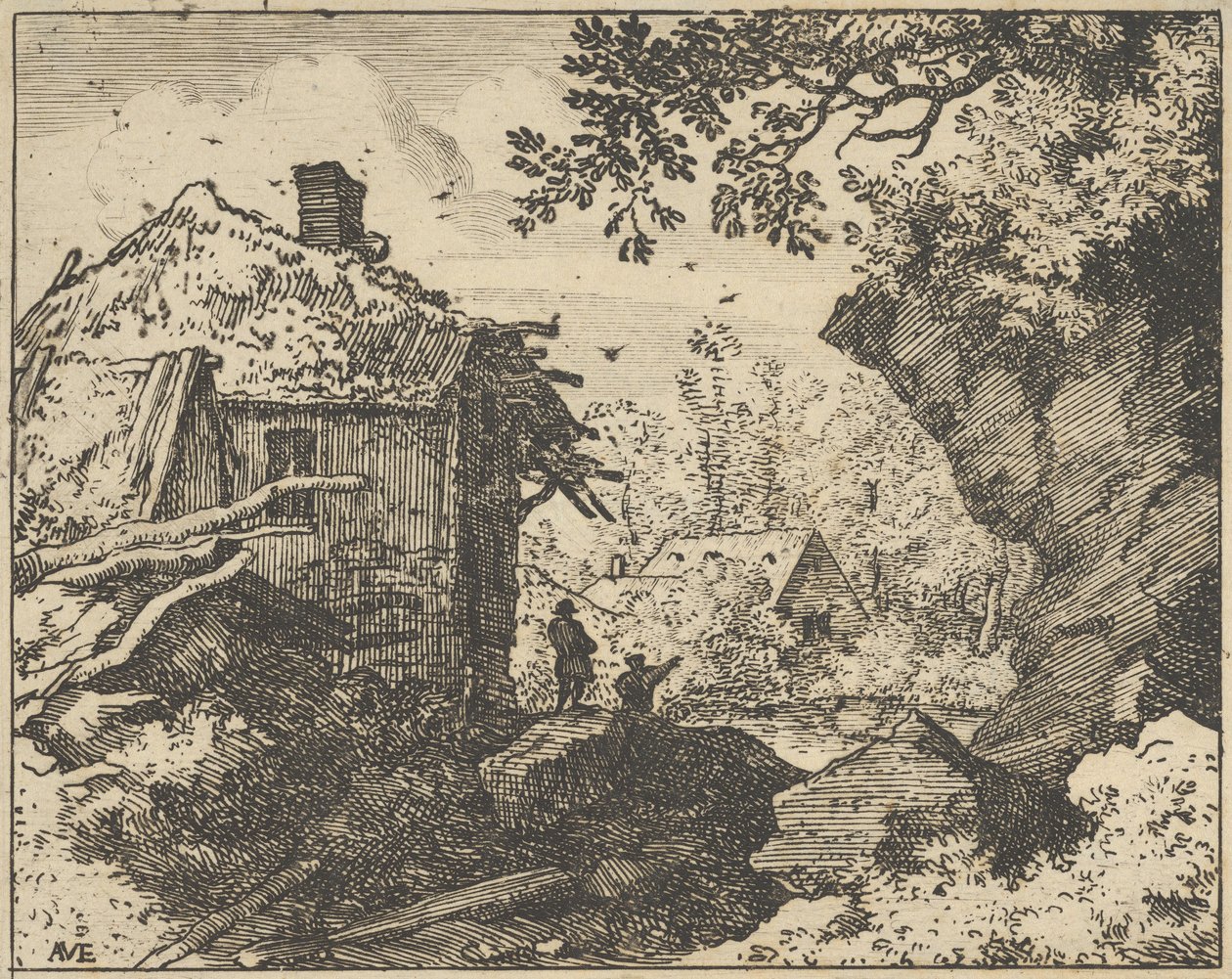 Arkadan Görülen Hasır Kulübe, 17. yüzyıl. by Allart van Everdingen