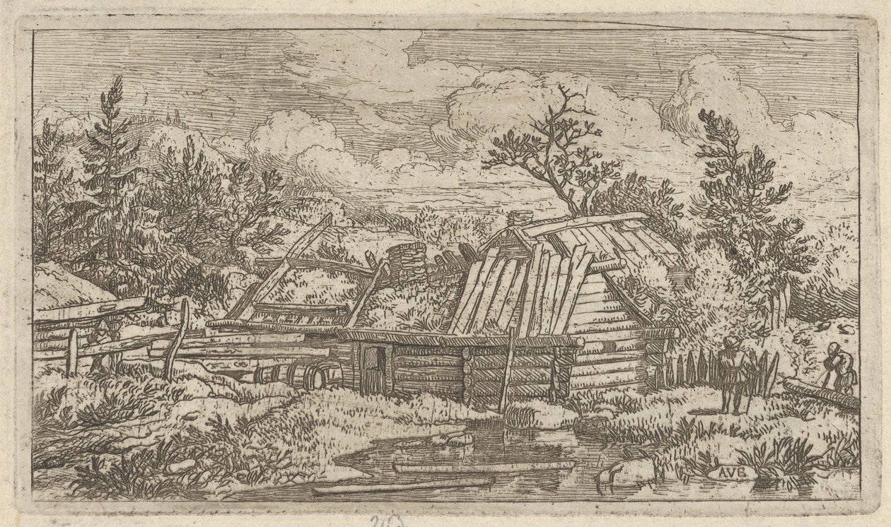 Suda Yüzen İki Kiriş, 17. yüzyıl. by Allart van Everdingen