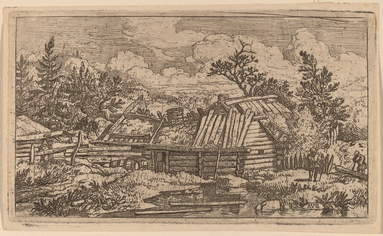 Suda Yüzen İki Kiriş by Allart van Everdingen