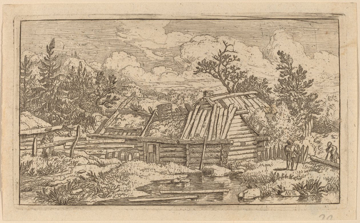 Suda Yüzen İki Kiriş by Allart van Everdingen