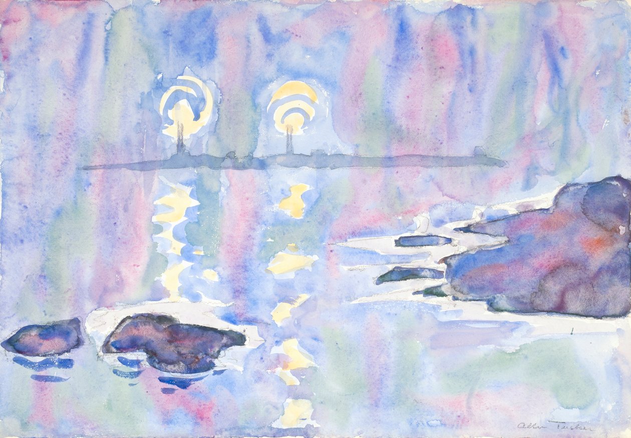 Suluboya numarası 73, Mavi ve Lavanta, 1928. by Allen Tucker
