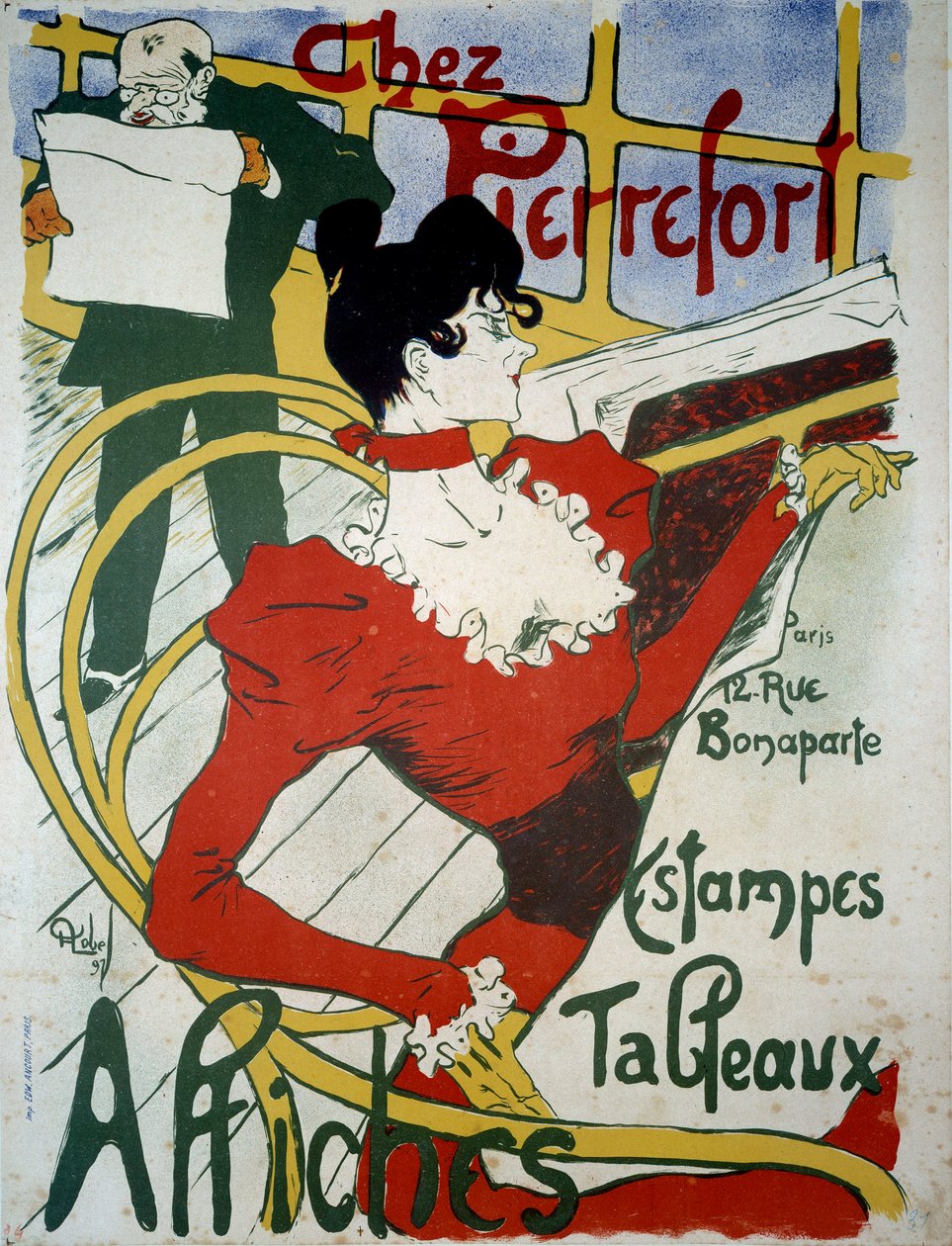 Chez Pierrefort Baskı, poster ve resim tüccarı için reklam afişi (poster) by Almery Lobel Riche