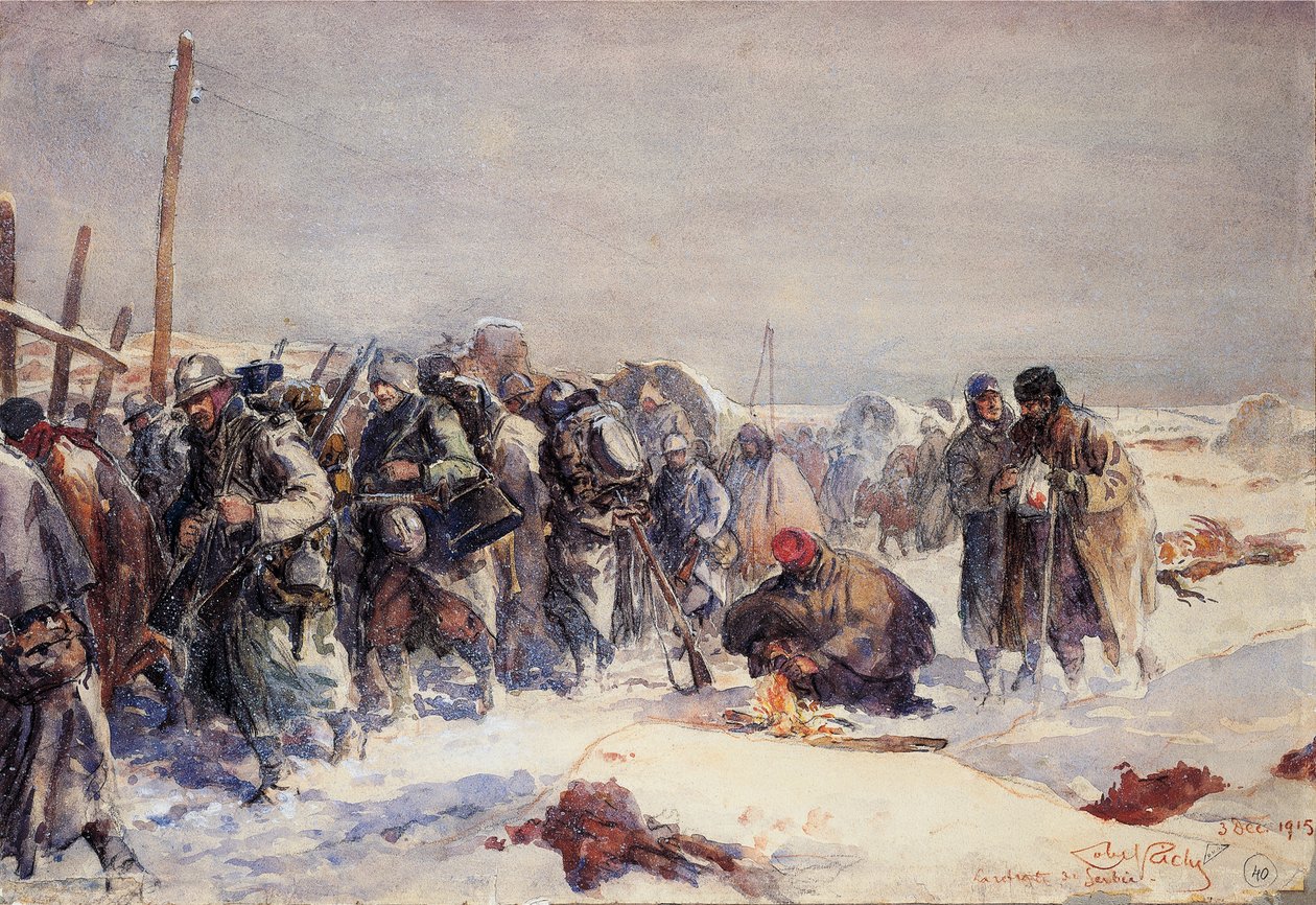 Avusturya-Macaristan ordusu Sırp cephesinden çekiliyor, 3 Aralık by Almery Lobel Riche